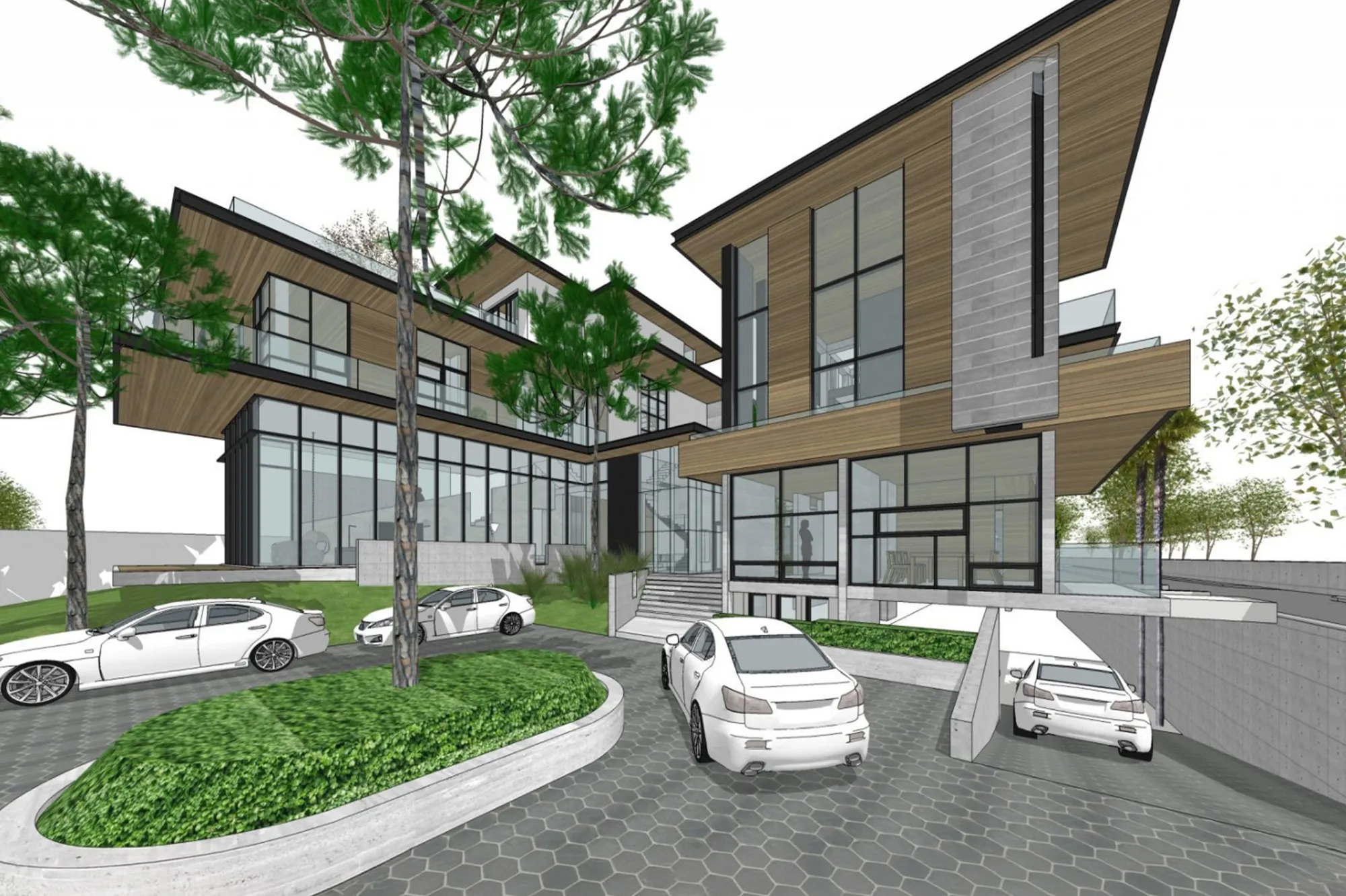 Aynı konutun SketchUp model görüntüsü